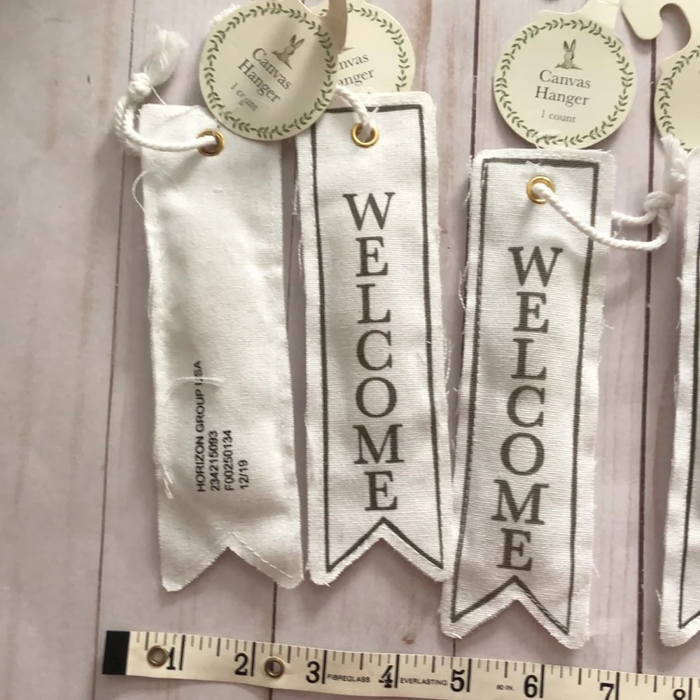 5 Target Easter welcome stuffed canvas hangers banners tags favors spring NWT